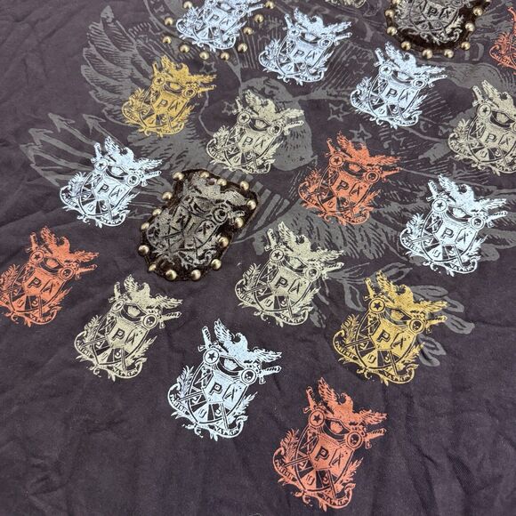 Woman's Liberty Parish Brown Gothic Punk T-Shirt Gaudy Designed Clothing HW&W - Picture 2 of 3